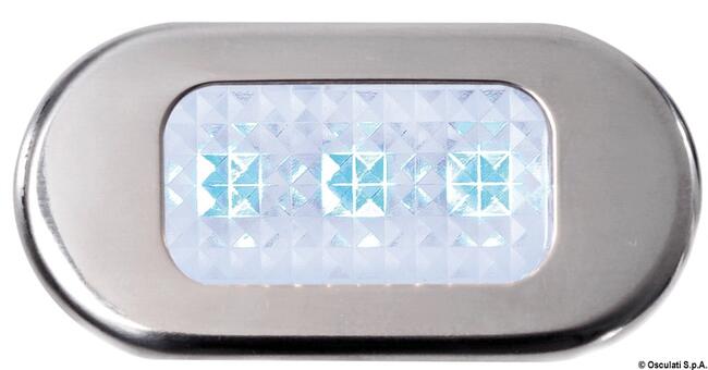 Luce Cortesia Inox 3 Led Blu